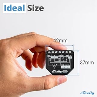 Shelly 2PM Gen3 - Wi-Fi Interruttore Intelligente Relé, 2 Canali, 16А, Monitora il Consumo di Energia, Controllo Remoto e Automazione, Illuminazione, Nessun Hub Richiesto, Alexa, Google Home