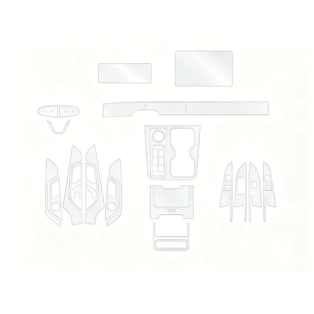 PPF film for car for Chery Fulwin T9 2025, Transparent Center Console Interior TPU Film Interior Protection Film Sticker