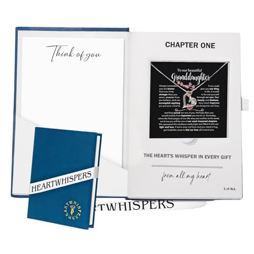 HEARTWHIPERS Granddaughter Gift from Grandma - 925 Sterling Silver Forever Love Necklace, Sentimental Birthday Gifts from Grandpa Or Grandma, Granddaughter Jewelry with Message Card & Gift Box