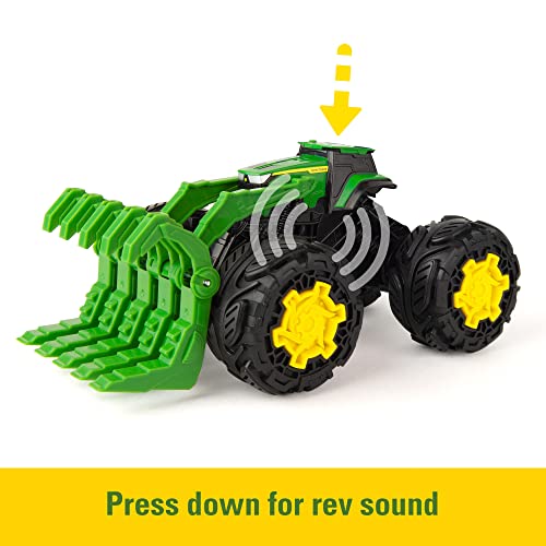 JOHN DEERE 47327 Treads Rev Up, Monster Truck großen Rädern, Grünes Traktor Spielzeug für Kinder, für Jungen und Mädchen… – Bild 3