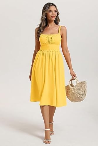 Belle Poque Zomerjurk voor dames, spaghettibandjes, A-lijn, midi-zonnejurk, vrijetijdsjurk met zakken, vakantie, strandjurk, lichtroze, XL Belle Poque Zomerjurk voor dames, spaghettibandjes, A-lijn, midi-zonnejurk, vrijetijdsjurk met zakken, vakantie, strandjurk, lichtroze, XL