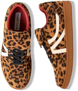 靴 archive Roen Leopard High Top Sneakers Rosella Carlie Feminino Tênis De Caminhada Flat Low-Top Lace-Up
