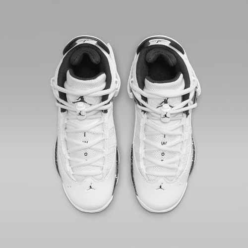 Nike Jordan 6 Rings Big Kids' Shoes (323419-111, WHITE/BLACK-WHITE)4