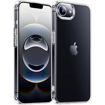 Red2Fire Capa transparente para iPhone 16E, transparente, não amarela, proteção de nível militar, fina, antiarranhões, à prova de choque, transparente para iPhone 16e 6,1 polegadas 2025