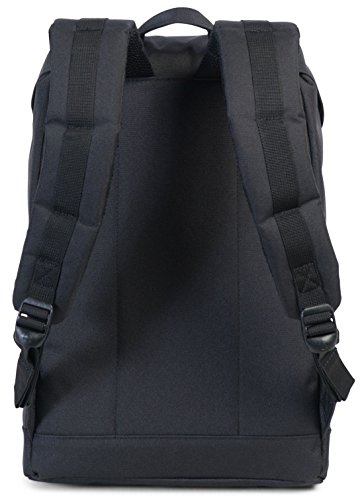 Image of Herschel Retreat Backpack, Black /Tan Synthetic Leather, Mid-Volume 14.0L