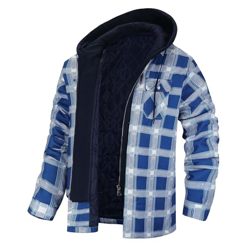Veste d'hiver chaude en flanelle à carreaux idéale pour les sorties en plein air