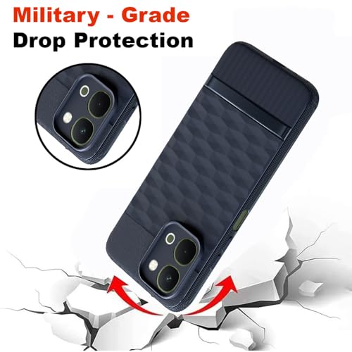 Image of Shockproof Case Compatible with Vivo T5x 5G / Y51 Pro 5G / iQOO Z11x 5G | Full Camera Protection | TPU Flexible Back Cover for Vivo T5x 5G / Y51 Pro 5G / iQOO Z11x 5G (Steel Blue)