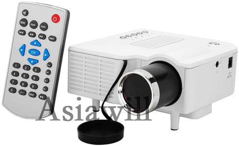 24W LED Home Portable Mini LCD Projector with HDMI / 3.5mm / SD Slot/AV/VGA/USB Supports HDMI Smart Cell Phone/Computer Connected - White