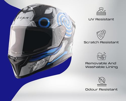 Image of Vega Sonic Saw Full Face Helmet -Black Blue-M