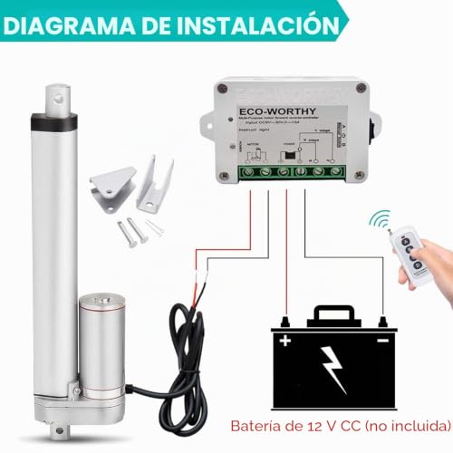 Motor lineal inalámbrico de 12V CC con carrera de 150 mm 5