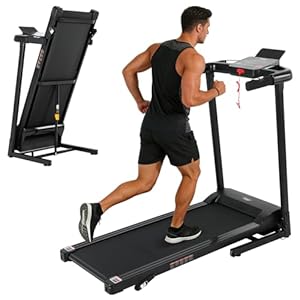 Novonova Klappbares Laufband für Zuhause 14 KM/H Walking Pad Treadmill mit LED-Display und 12 Trainingsprogrammen, NV-1026