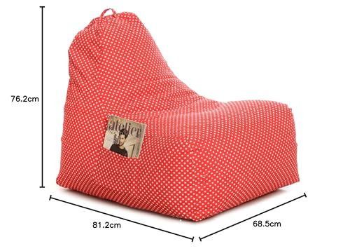 Image of Style Homez Hackey Cotton Canvas Star Printed Bean Bag XXL Size Filled with Beans Fillers