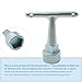 YETTAT Curb Box Wrench for Pentagon Curb Boxes，Curb Box key，Water Meter Wrench，Water Valve Shut Off Tool