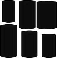 Vista 3 de Cubiertas elásticas de elastano para pedestal de cilindro de metal, fundas de soporte de caja de exhibición, bodas, cumpleaños, despedidas