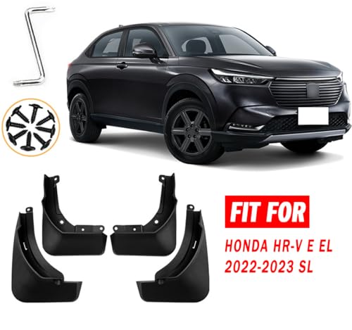 Image of Mud Flaps Mud Guards Fit for Honda HRV E EL 2022-2023, Front & Rear Mud Splash Guards Accessories - 4 Pc, Black, LAN-HRV E EL 22-23