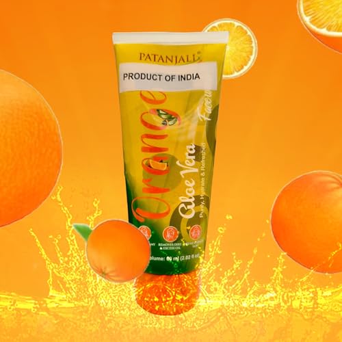 Image of Patanjali Face Wash - Orange And Aloevera (60g) (Pack of 3)