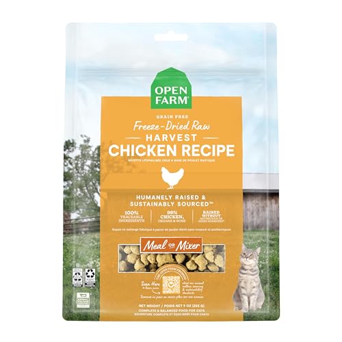 Open Farm Harvest Chicken Freeze-Dried Raw Cat Food 9oz