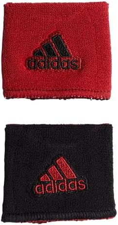 adidas Interval Reversible Wristband, Black/Team Power Red, One Size