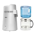 CO-Z 6L Water Distiller Larger 1.6 Gal Countertop Home Distillers Pure Water Machine with Plactic and Glass Pot Set for Home Table Desktop Water Purifier to Make Clean Water