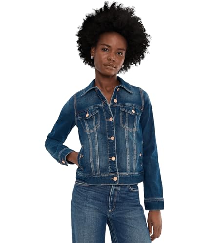 Image of Liverpool Classic Denim Jacket in Stretch Slub Twill