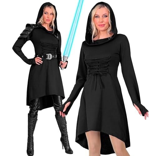 W WIDMANN MILANO Party Fashion   Medieval/Vestido gótico con capucha, disfraz para carnaval, fiestas medievales