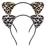 OAOSDH 2 Piezas De Diadema De Leopardo, Diadema Creativo Y De Moda para El Oído De Gato para Niños, Lindos Accesorios para Orejas De Animales, Divertidos Accesorios De Ropa.