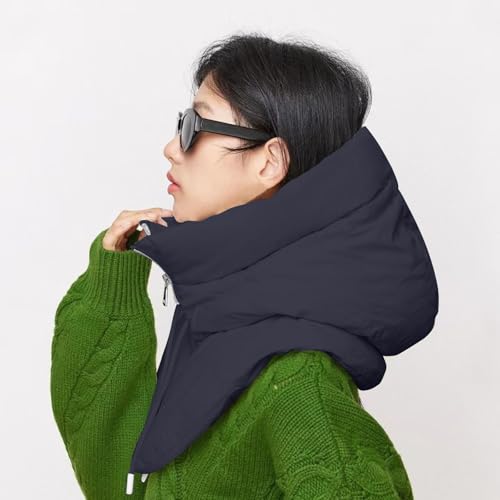 Women False Vest Sleeveless Zip Up False Hooded Mock Collar Padded Gilet Lightweight Winter Detachable Half2