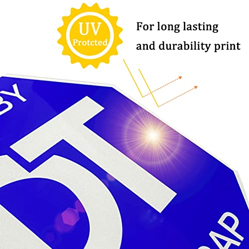 ADT Sign,ADT Security Signs 2 Aluminum with 12 Security Stickers,Heavy Duty Weather Resistance Sign