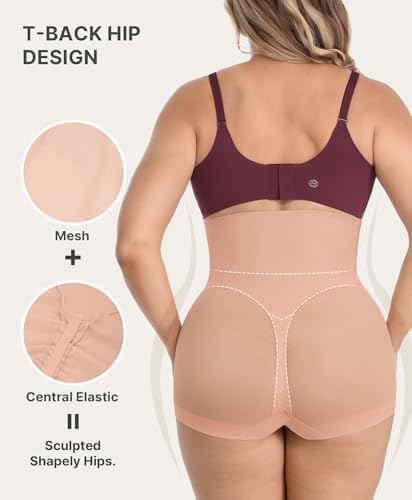 Image of SHAPELLX Women High Waist Tummy Control Slips Shapewear Panties Under Dress