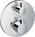 Price comparison product image hansgrohe Ecostat S - thermostat conceiled, bathroom tap with safety stop at 40 °C, thermostat square, mixer tap for 2 functions, chrome, 15758000