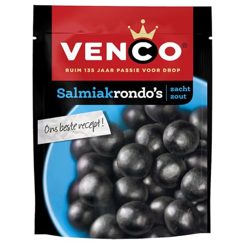 Venco Salmiakrondo's Soft Salty Licorice Balls