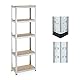 Relaxdays Schwerlastregal, HxBxT: 180x60x30 cm, 500 kg, verzinkter Stahl, Lagerregal Keller, Garage, zum Stecken, Silber