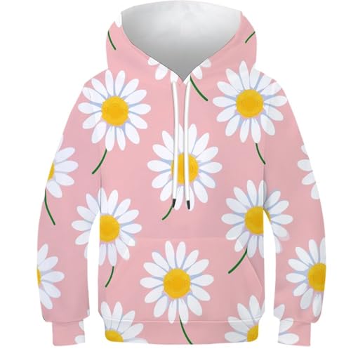 Hoodie imprimé amusant 3D garçon et fille avec poche pull sport 10-12Y