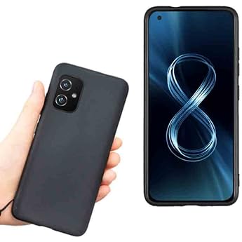 SuumiiASUS ZenFone 8 ZS590KS Dedicated Case, Matte Black, Shock Absorption, ASUS Zenfone 8 Zenfone 8 Soft Cover, Lightweight, Thermoplastic Polyurethaneasuszs590ks Air Cushion, Scratch Prevention