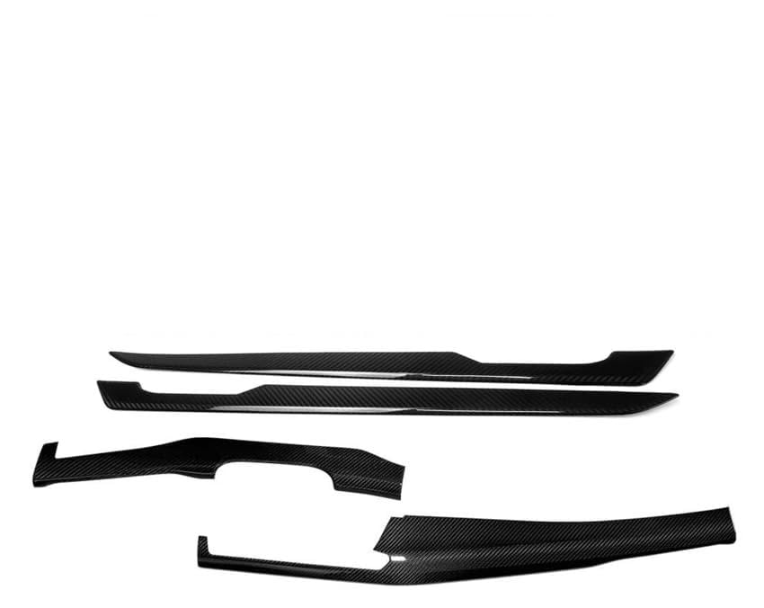 Customized Forged Carbon Fiber 2Pcs Console Dashboard Panel Trim 2Pcs Front Door Strips Fit for Golf 8 5