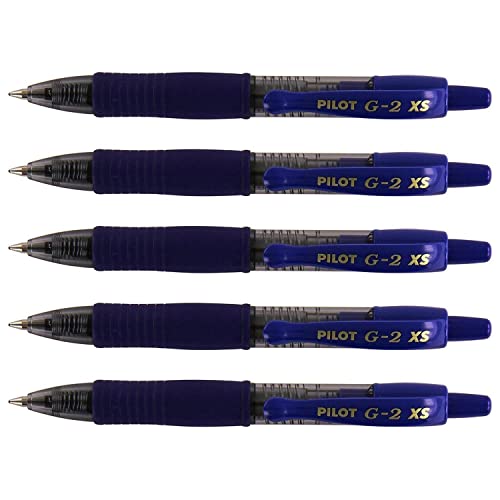 Pilot G2 XS7 Pixie mini stylo encre gel bleu 0,4 mm qui ne bave pas en voyage