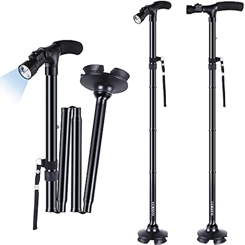 UCRAVO Cane with Non-Slip Grip Handle for Men & Women, Walking