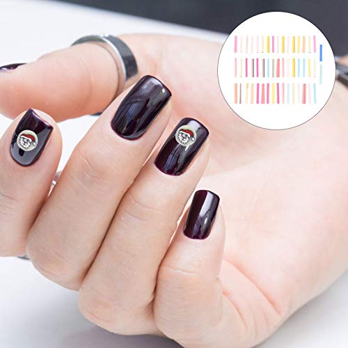 PIXNOR 50 Peças de Unha Art Fatias Natal Floco de Neve Papai Noel Ãrvore de Natal Nail Art Fimo 3D U