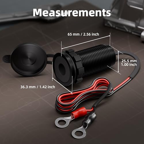 Image of Starlink Mini 12V Battery Adapter with Step Up Converter, Battery O Ring Cable to DC Female 12V-24V to 20V Step Up Booster RV Cable Pass Through Panel Socket for RV Battery Box