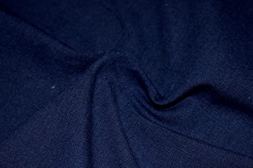Image of HOME COLORS.IN Plain Solid Cotton 4 Seater Round Table Cover - Durable - Machine Washable - Every Day use Dining Table Cloth - 60 x 60 Inch - Navy Blue