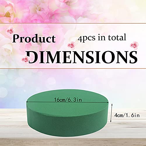 Ccinee Round Floral Foam Blocks,6" Large Wet Foam Bricks For Wedding Aisle Flower Arrangement Supply,Pack Of 4 #TOP1