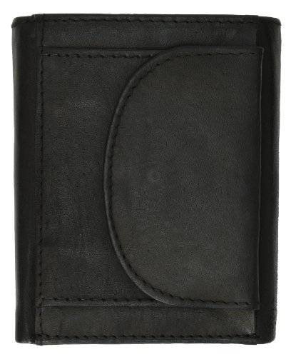 MARSHAL Cowhide Leather Trifold wallet with Coin Pouch for Men2