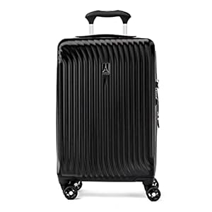Travelpro Maxlite Air Hardside Expandable Carry on Luggage, 8 Spinner Wheels, Lightweight Hard Shell Polycarbonate Suitcase, Black, Carry On 21-Inch