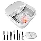 ACKLEAP Collapsible Foot Spa Bath with Heat and Massage Rollers, Foldable Foot Bath Massager with Acupressure Massage Points,Red Light, with Smart Heating for Home Spa Use for Gift