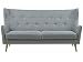 Produktbild möbelando Sofa Stoffcouch Couch Dreisitzer Küchensofa Retro grau Kaoma I (3-Sitzer)