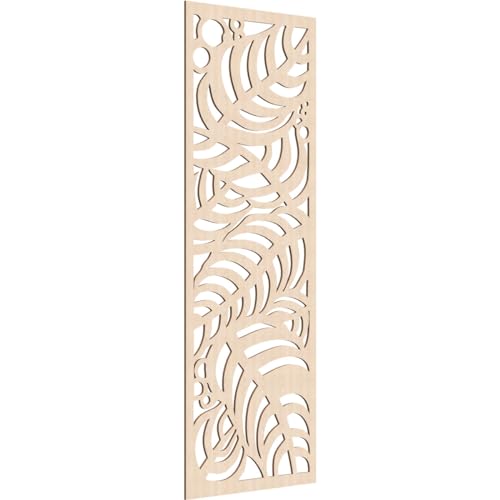 Image of 37 3 /8 inchW x 94 3 /8 inchH x 3 /8 inchT Mills Decorative Fretwork Wood Wall Panels, Red Oak