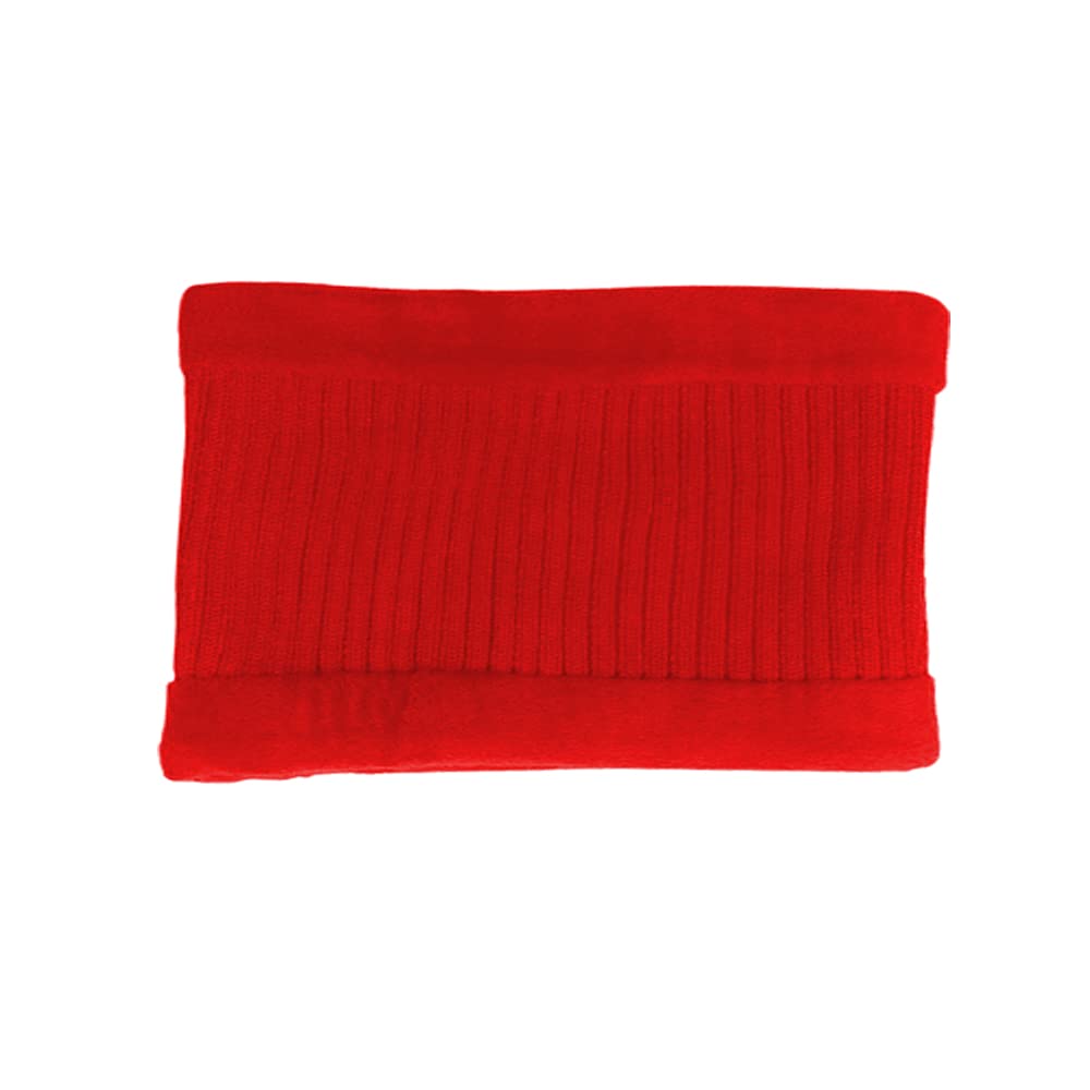 Fashion Sutra Girl's Cute Cat Style Winter Warm Knitted Pom Pom Hat & Fleece Scarf Set (Red) 1