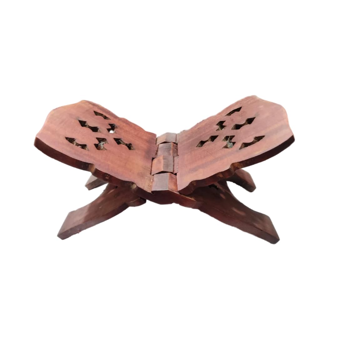 Rosewood Holy Book Stand, 10 inch, Brown | Book Stand for Pooja Room-image-18