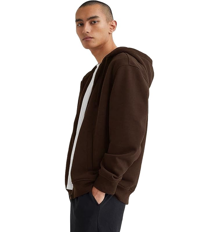 Image of DROBE Plain Chain Hooded Zipper Hoodie for Unisex