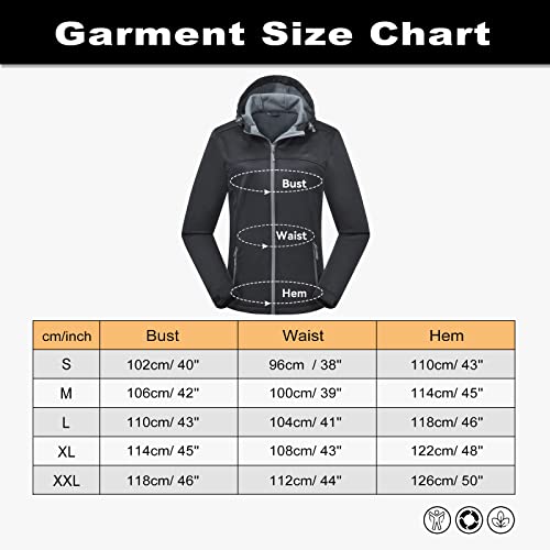 Atlaslava Women's Lightweight Softshell Jacket Fleece Lined Hooded Windbreaker For Running Hiking #TOP4